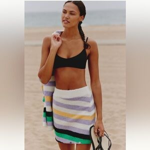 Anthropologie Daily Practice Cozy Stripe Sweater Mini Skirt - Size S - BNWT